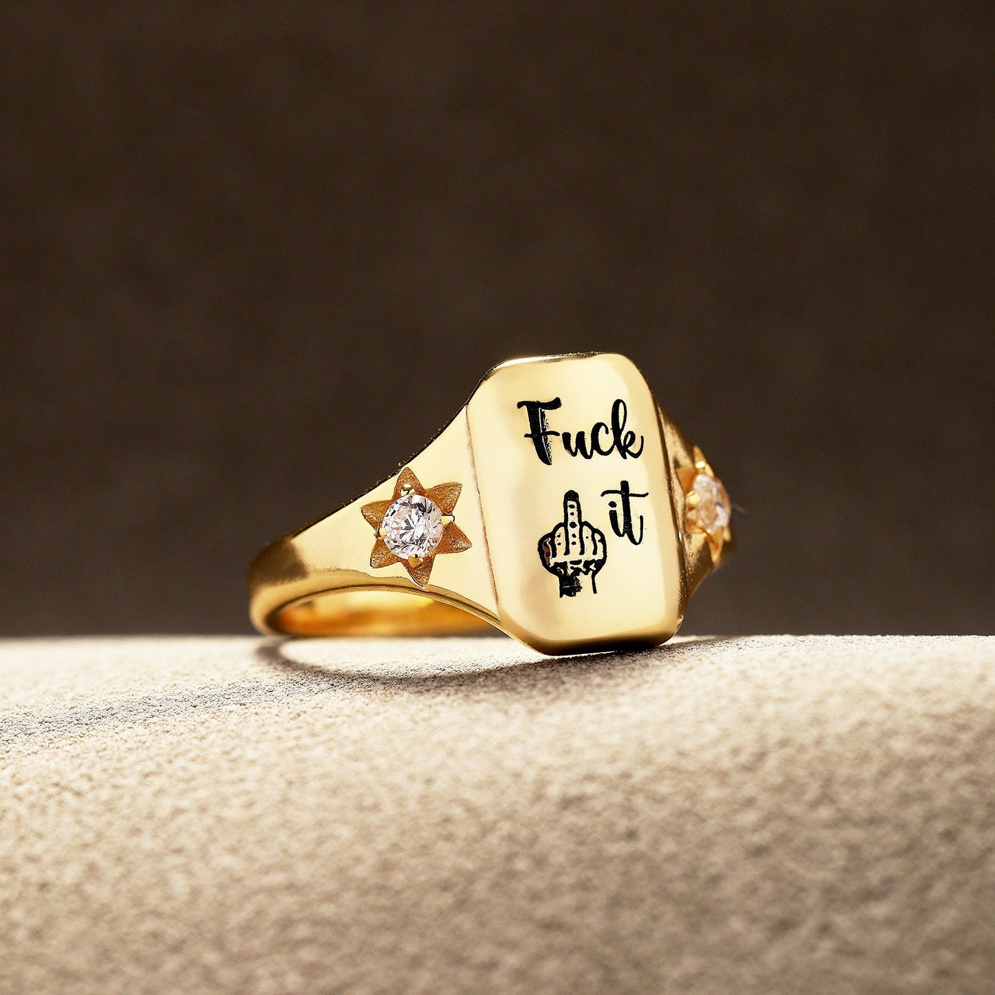 🔥 Fu*k It Engraved Ring