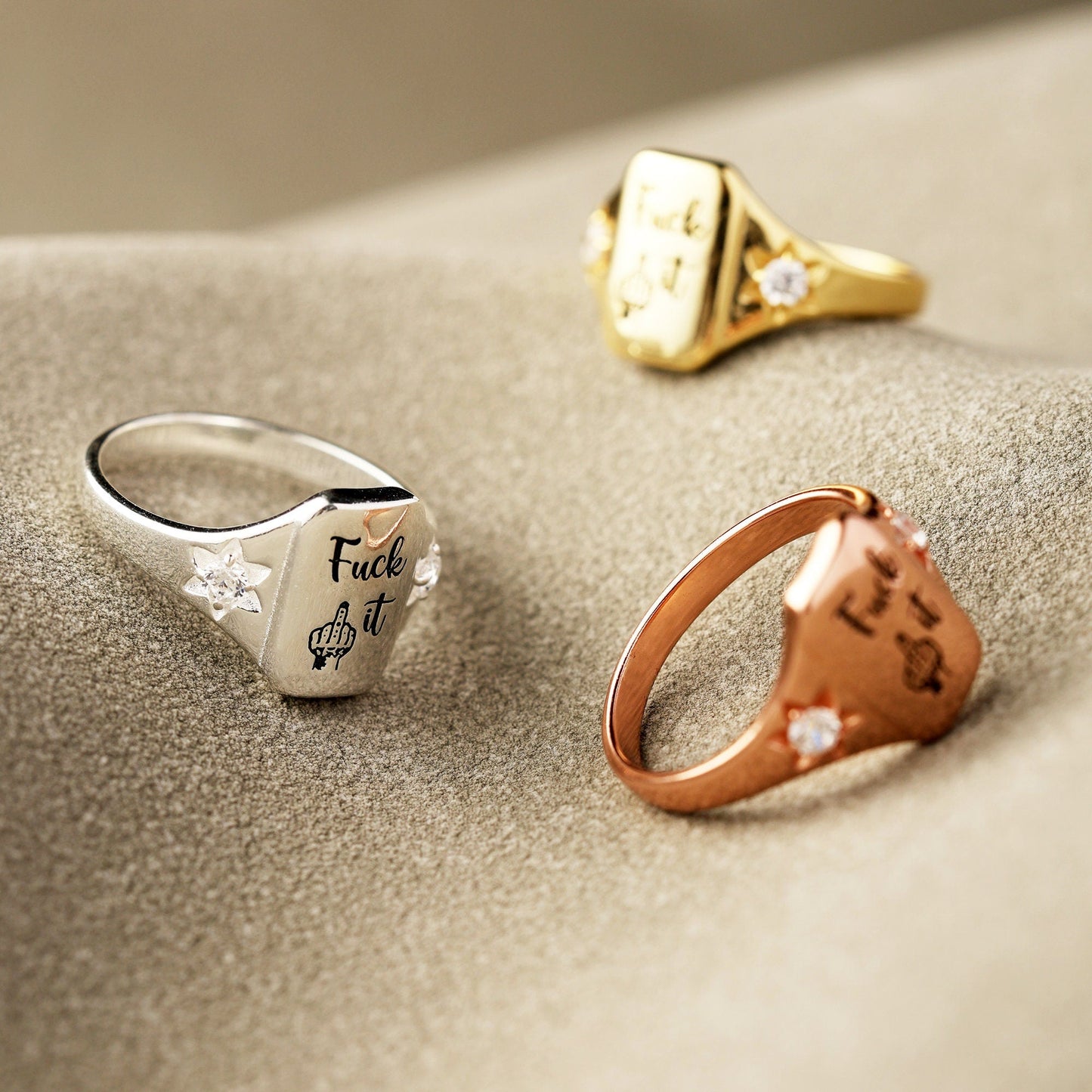 🔥 Fu*k It Engraved Ring