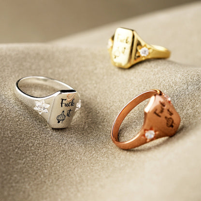 🔥 Fu*k It Engraved Ring
