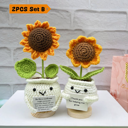 🌻Handmade Crochet Sunflowers-Emotional Support Plant