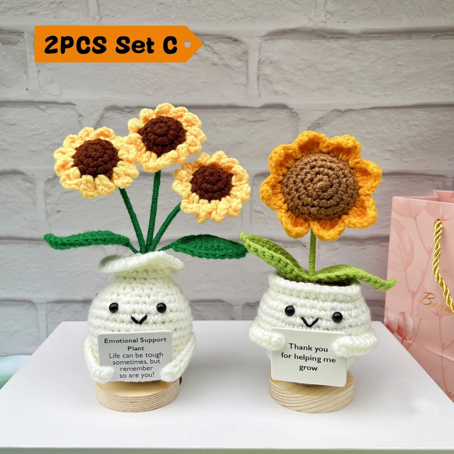 🌻Handmade Crochet Sunflowers-Emotional Support Plant