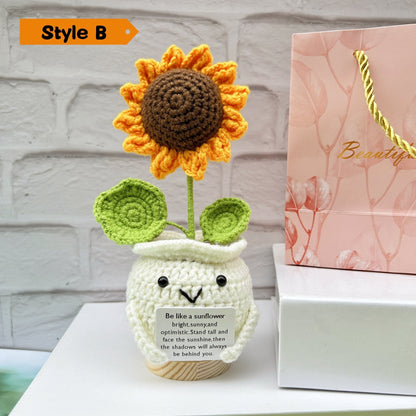 🌻Handmade Crochet Sunflowers-Emotional Support Plant