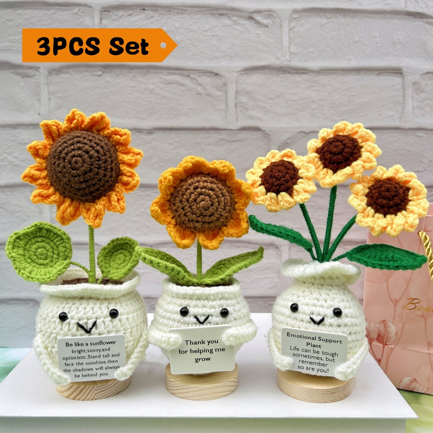 🌻Handmade Crochet Sunflowers-Emotional Support Plant
