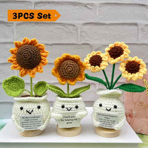 🌻Handmade Crochet Sunflowers-Emotional Support Plant