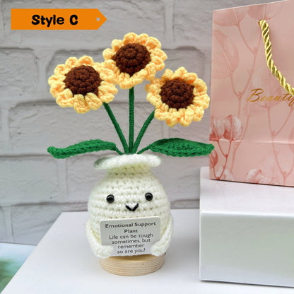 🌻Handmade Crochet Sunflowers-Emotional Support Plant