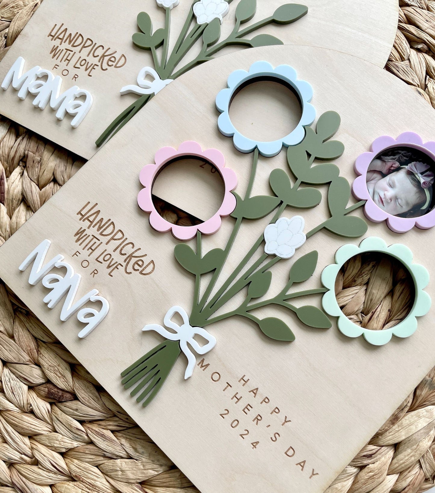 🌷Flower Bouquet Photo Sign | Mother’s Day Gift🎁