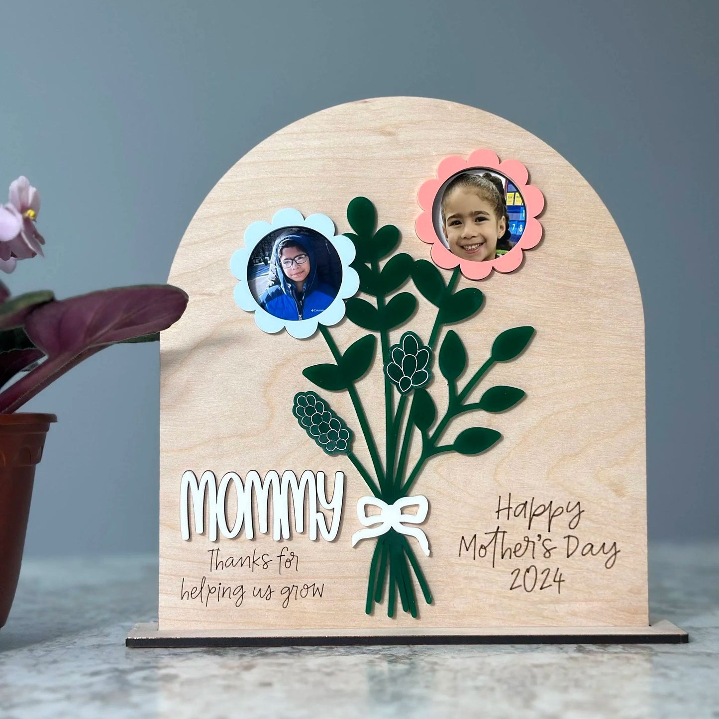 🌷Flower Bouquet Photo Sign | Mother’s Day Gift🎁