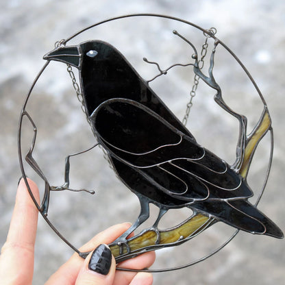 🌟 Gothic Raven Crow Suncatcher - 🔥🔥Buy 2 Free Shipping