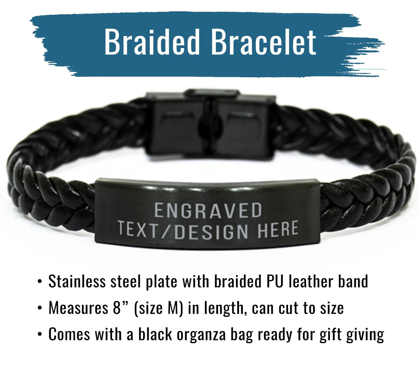 ❤"I Will Carry You With Me"- Personalized Engraved Memorial Bracelet