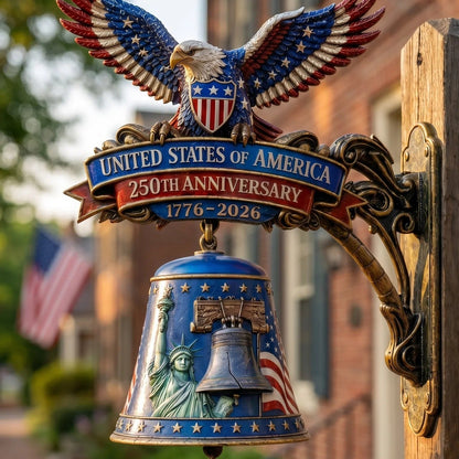 🦅 USA 250th Anniversary Patriotic Eagle Wall Bell – A Grand Celebration of 250 Years of Freedom (1776-2026)