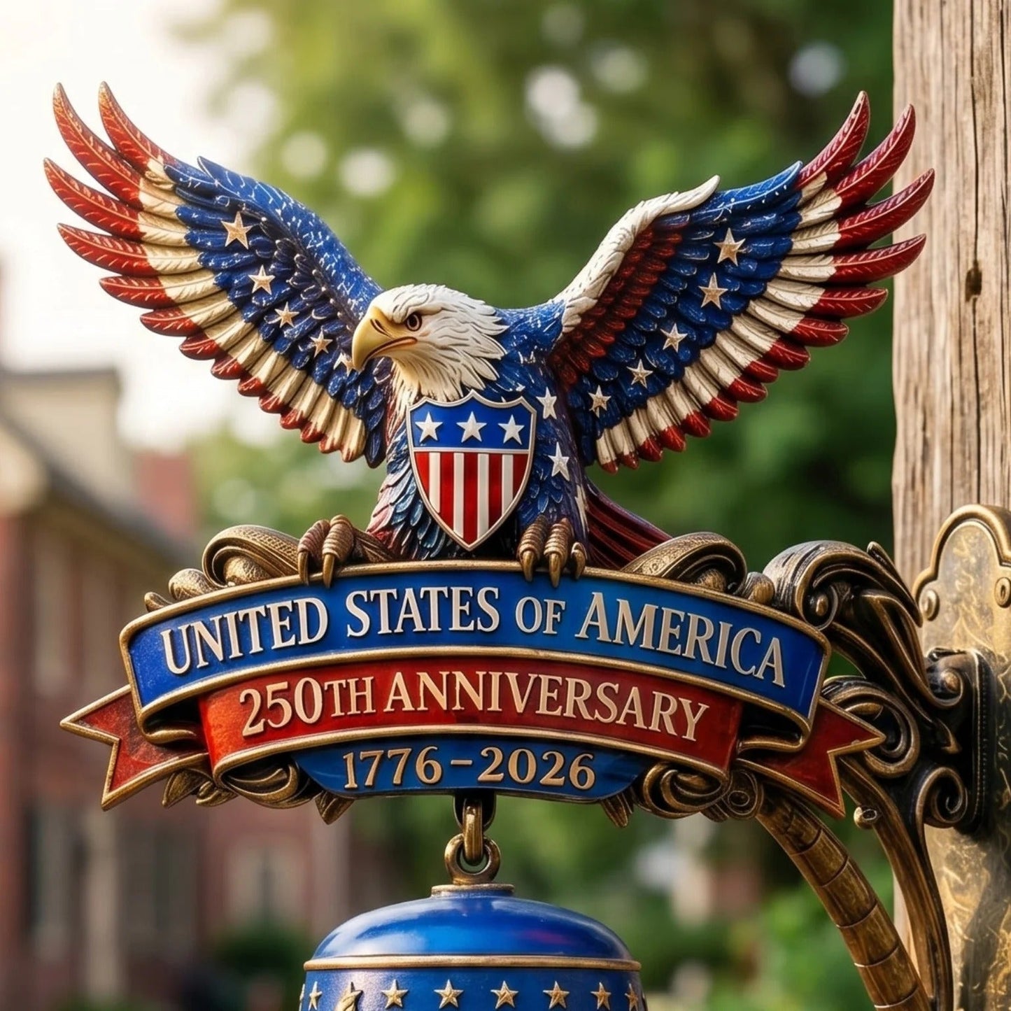 🦅 USA 250th Anniversary Patriotic Eagle Wall Bell – A Grand Celebration of 250 Years of Freedom (1776-2026)