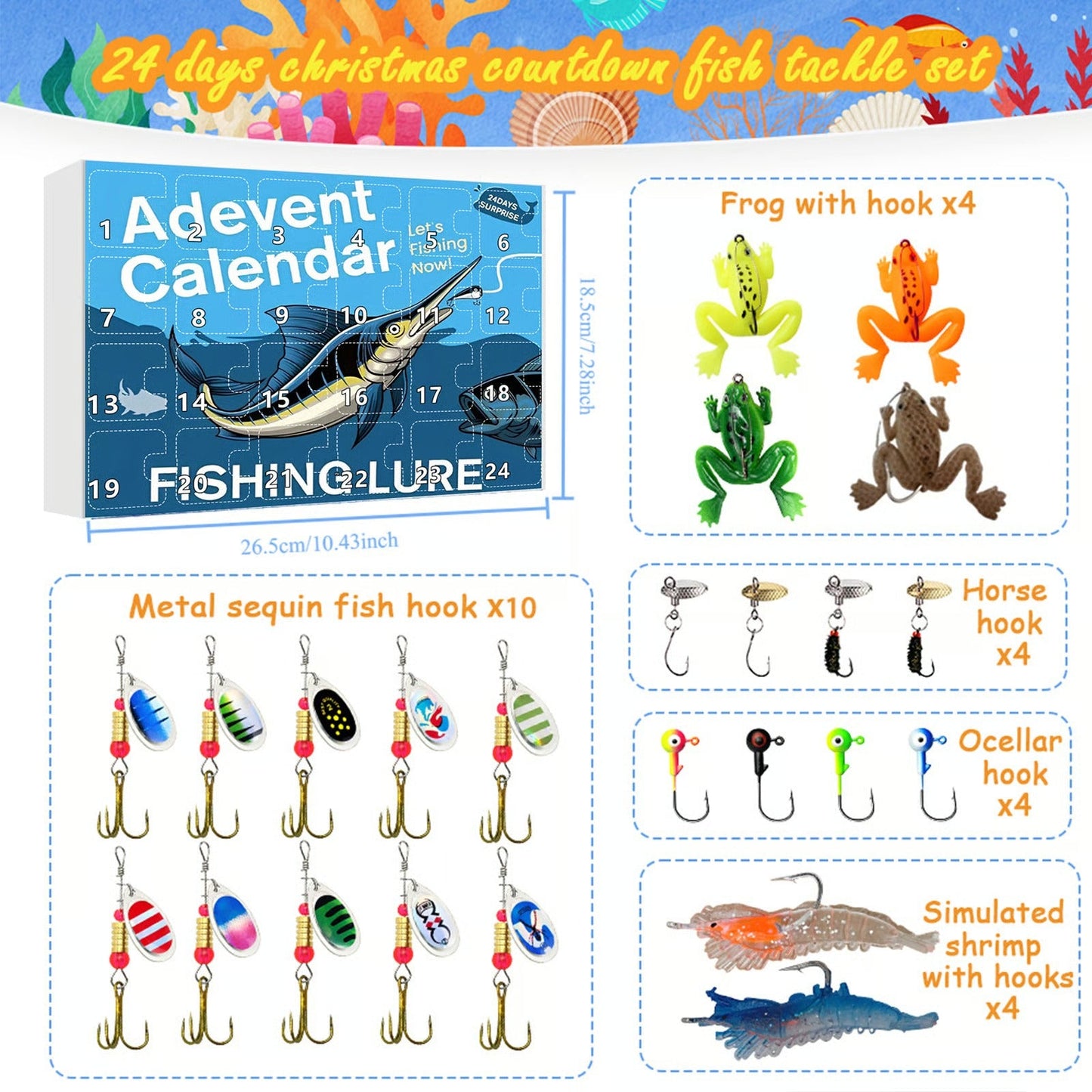 🎣 Fishing Advent Calendar 2026 (Limited Edition) -A Daily Surprise of Premium Fishing Treasures