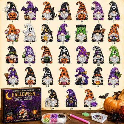 🎃✨ 31 Days of Gnome Surprises Halloween Diamond Painting Advent Calendar