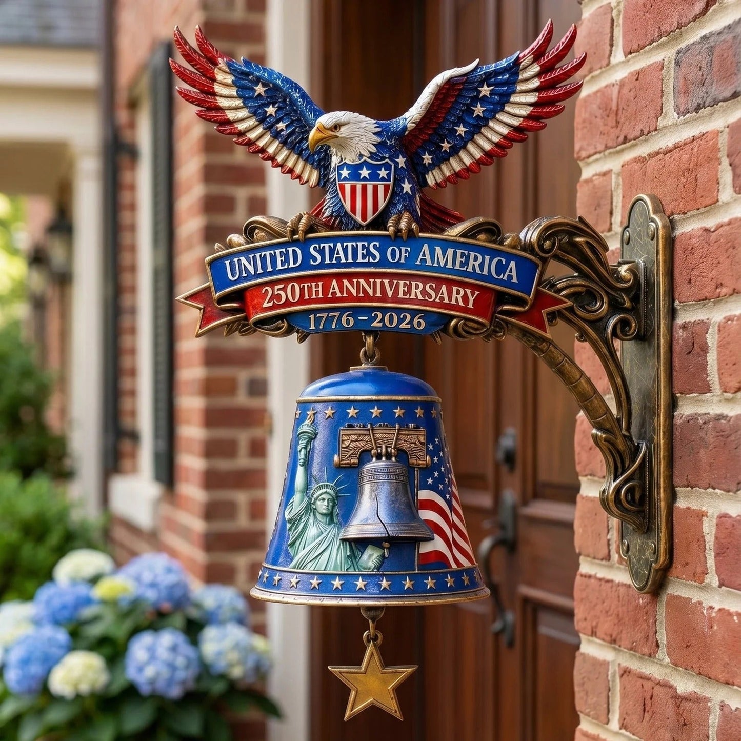 🦅 USA 250th Anniversary Patriotic Eagle Wall Bell – A Grand Celebration of 250 Years of Freedom (1776-2026)