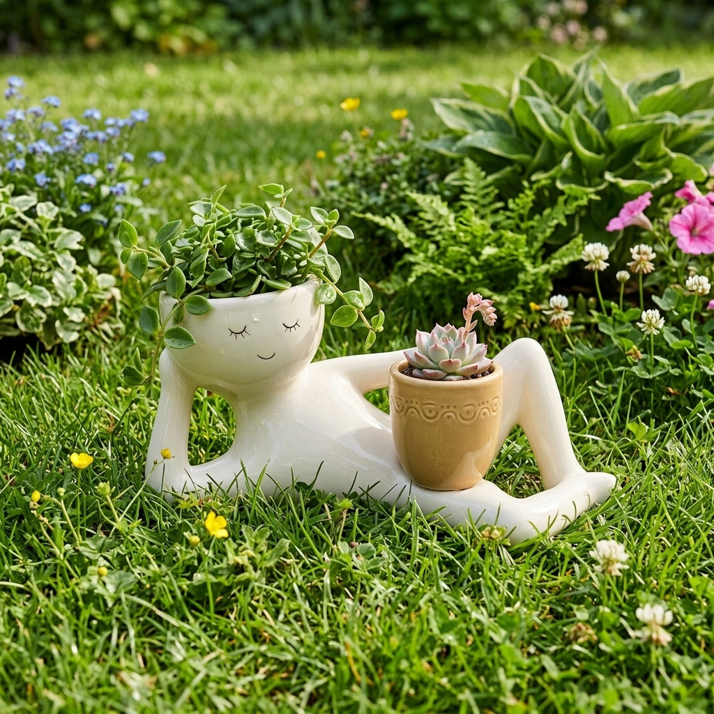 Relaxing Lady Planter