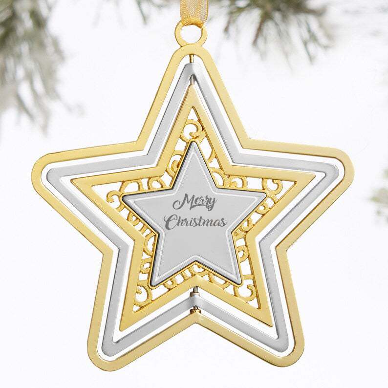 🎅Rotating Star🌟 Christmas Ornament