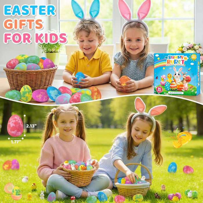 🐰🥚BunnyBurst Surprise Bath Bombs For Kids🛁✨