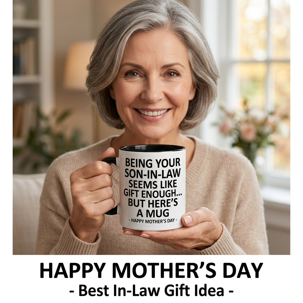 11oz Funny Mother's Day Gift Accent Coffee Mug—Being Your Son-In-Law is Gift Enough