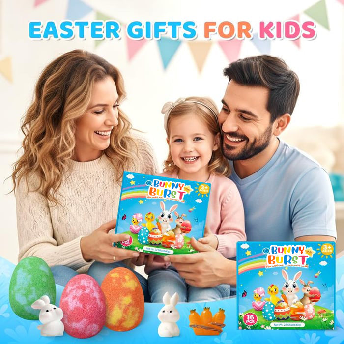 🐰🥚BunnyBurst Surprise Bath Bombs For Kids🛁✨