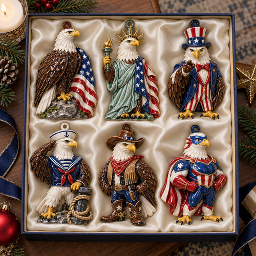 American Patriotic Eagle Ornament Gift Set