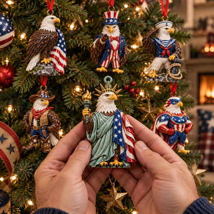 American Patriotic Eagle Ornament Gift Set