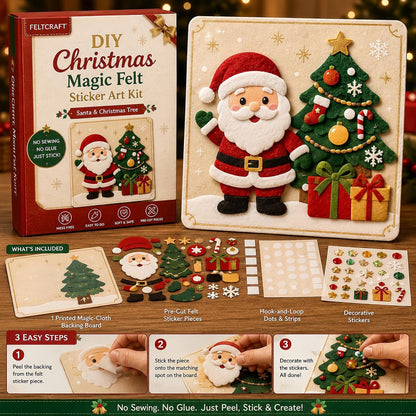 DIY Christmas Magic Felt Sticker Art Kit
