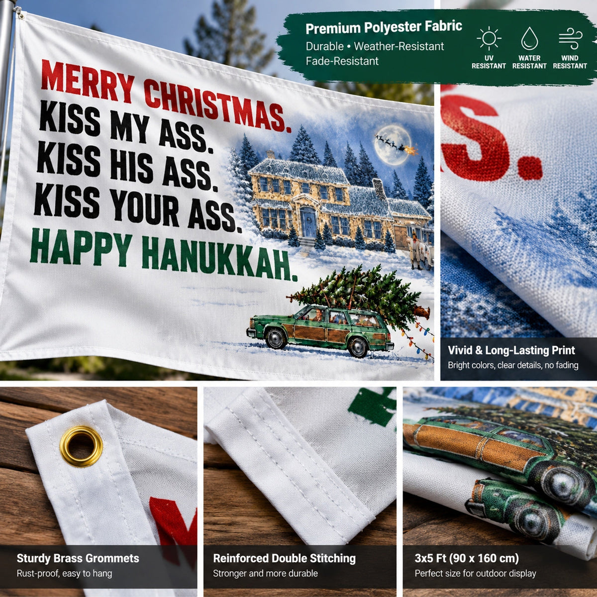 Funny Christmas Flag 🎄 3x5 Ft Flags