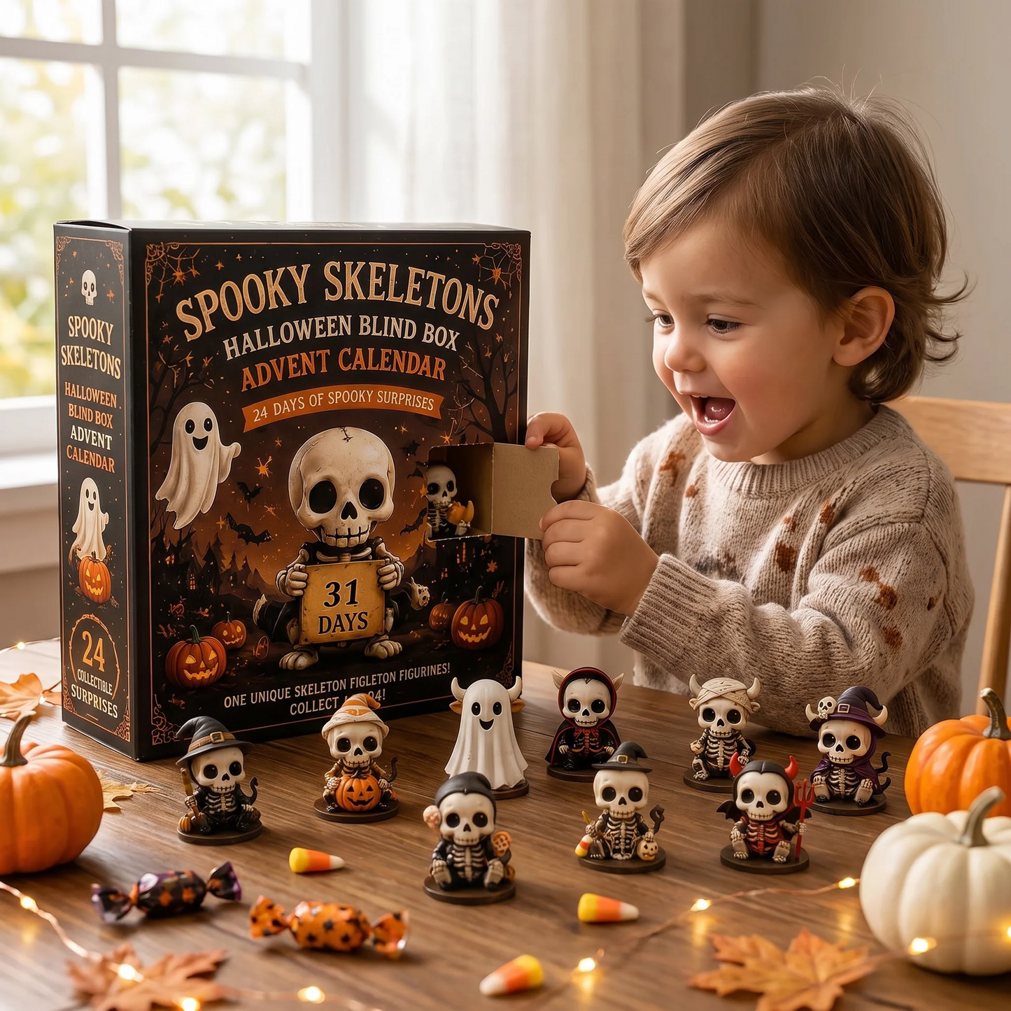 💀 2026 Halloween Cute Skeletons Halloween Advent Calendar