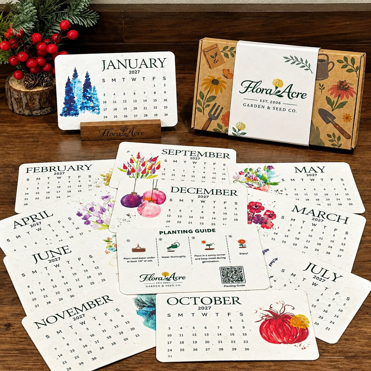 ✨Early Holiday Sale 50% OFF🌱Eco-Friendly Plantable “Timeless” Seed Calendar 2027