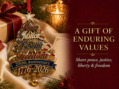 🎄✨ 250th Anniversary Patriotic Christmas Tree Ornament