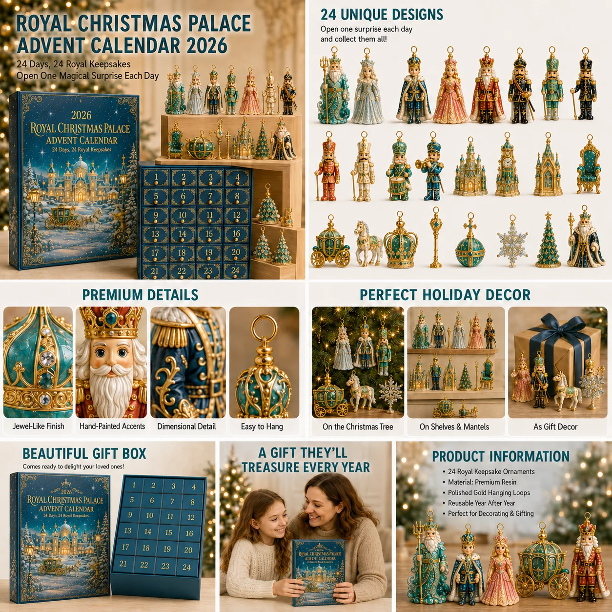 🎉🎄 Limited Edition!🔥🌟2026 Royal Christmas Palace Luxury Countdown Gift Set