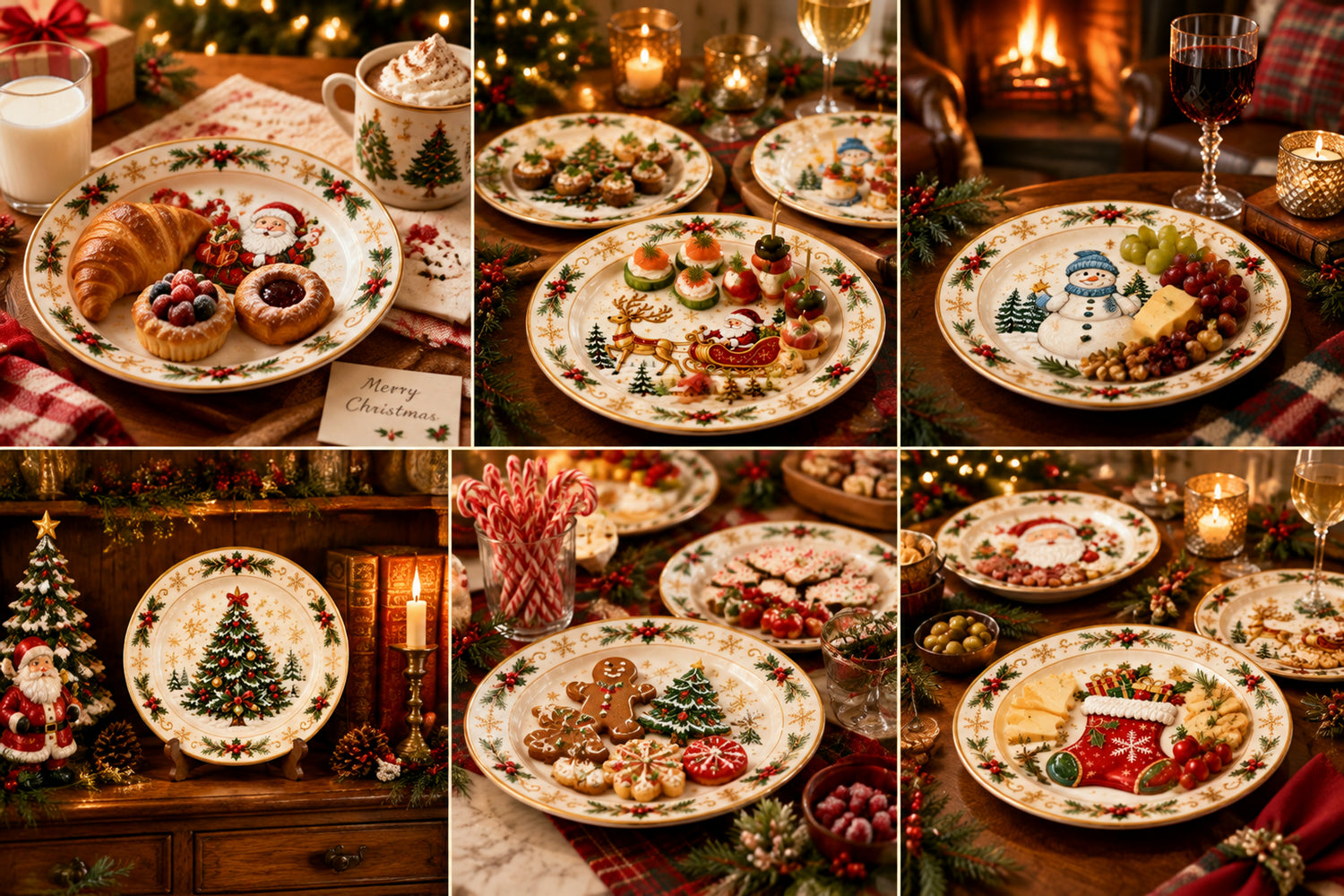 Christmas plates for a family tradition
