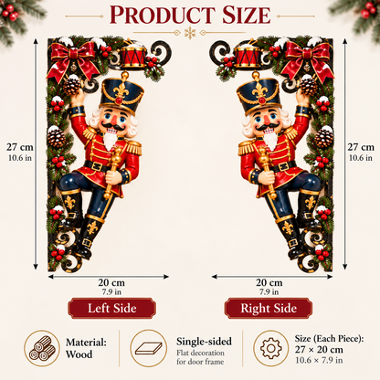 🎁 Look Who's Climbing Your Doorway! – Christmas Nutcracker Corner Decor