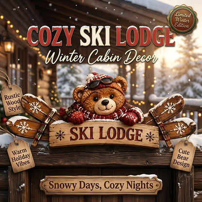 🎄 Rustic Winter Mountain Cabin Door Frame Decor