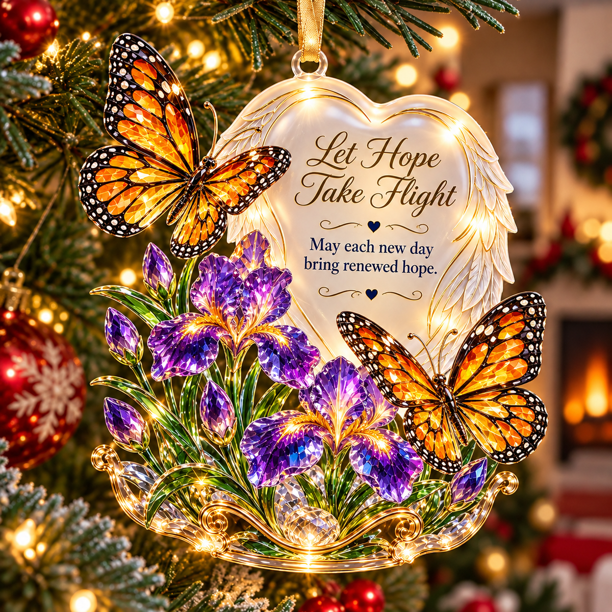 🕊️🎄 Bird & Butterfly Memorial Christmas Ornaments – A Heartfelt Tribute of Love & Remembrance