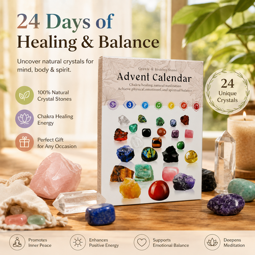 ❤100% Hand-carved -💎Crystals Advent Calendar 2026-24 Days Chakra Crystals&Healing Stones🔮