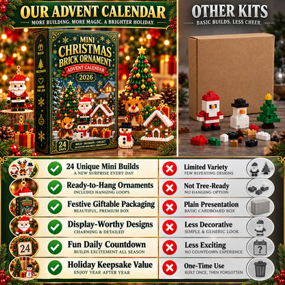 ⏳ 🎄 24-Day Mini Christmas Ornament Advent Calendar 🧱