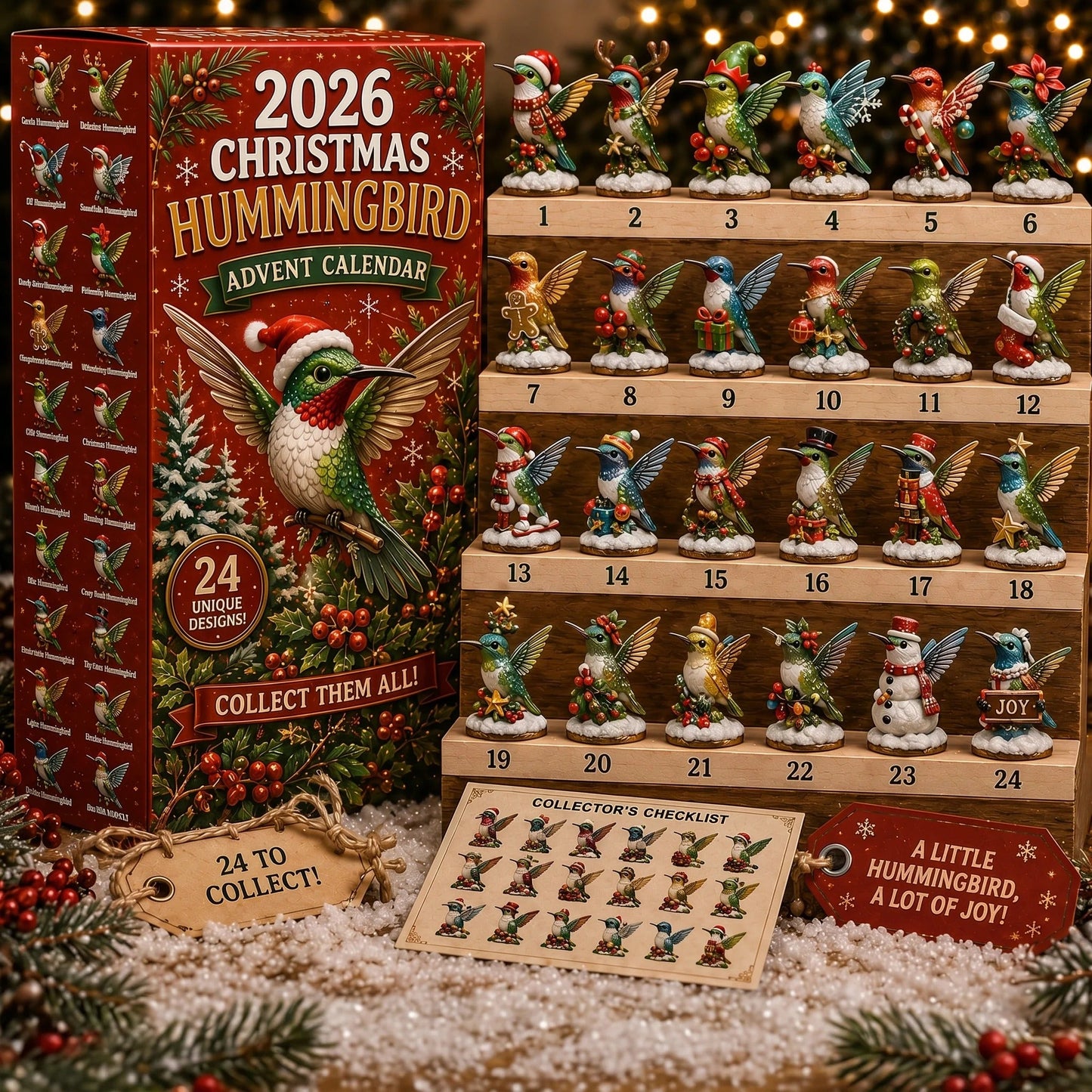 🐦2026 Christmas Hummingbird Advent Calendar – Every Day Brings New Surprises 🎄✨