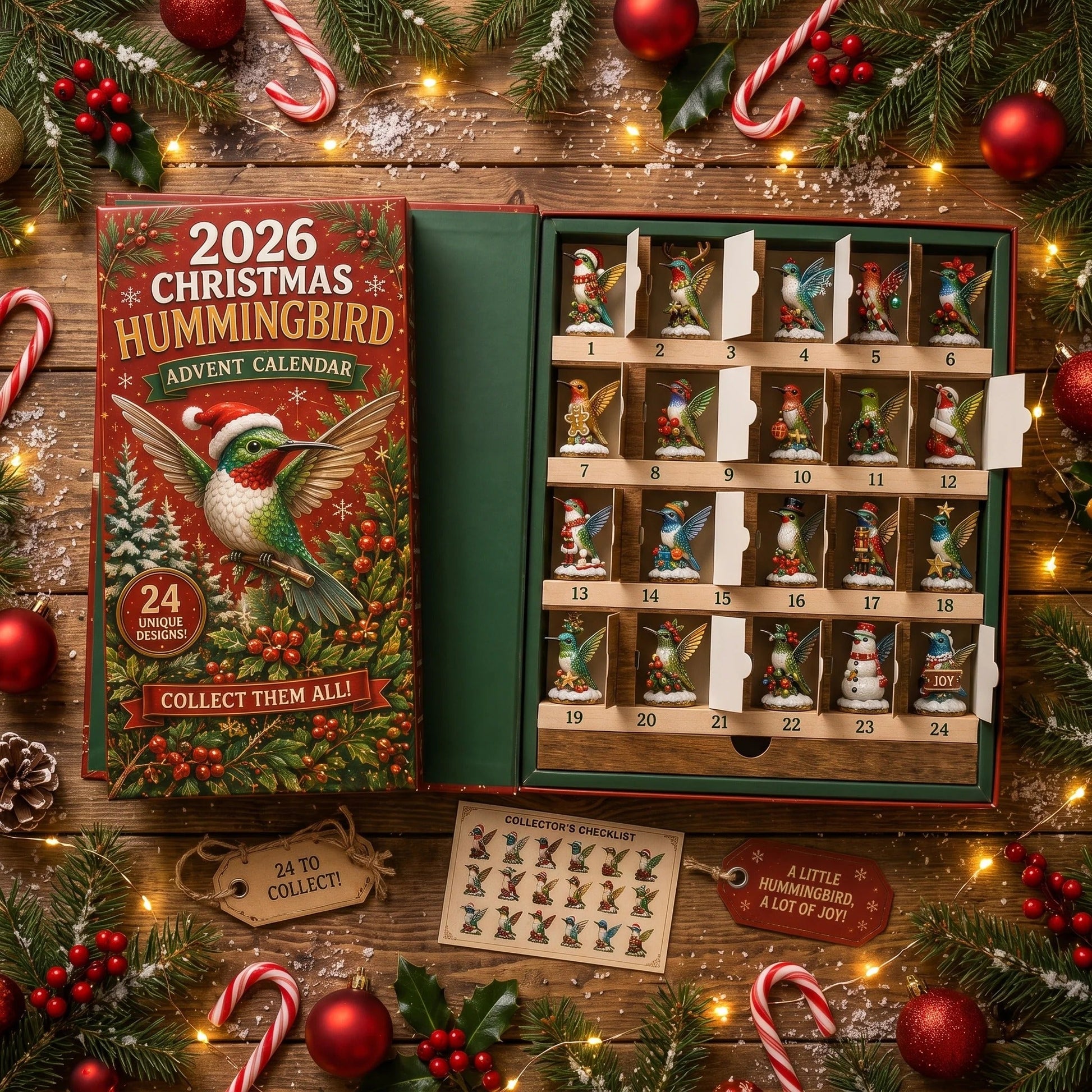 🐦2026 Christmas Hummingbird Advent Calendar – Every Day Brings New Surprises 🎄✨