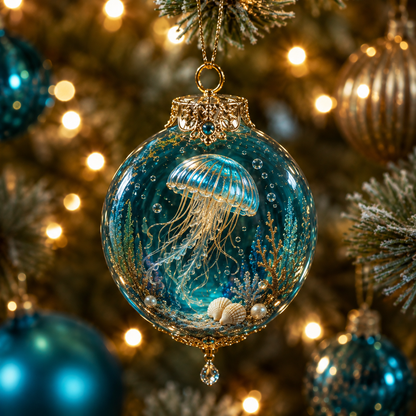 🌊🎄 Ocean Wonders Christmas Ornament Collection