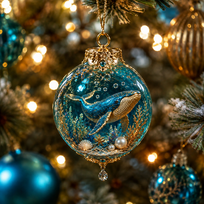 🌊🎄 Ocean Wonders Christmas Ornament Collection