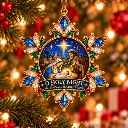 ✝️ Jesus Christmas Snowflake Ornaments