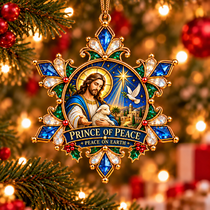 ✝️ Jesus Christmas Snowflake Ornaments