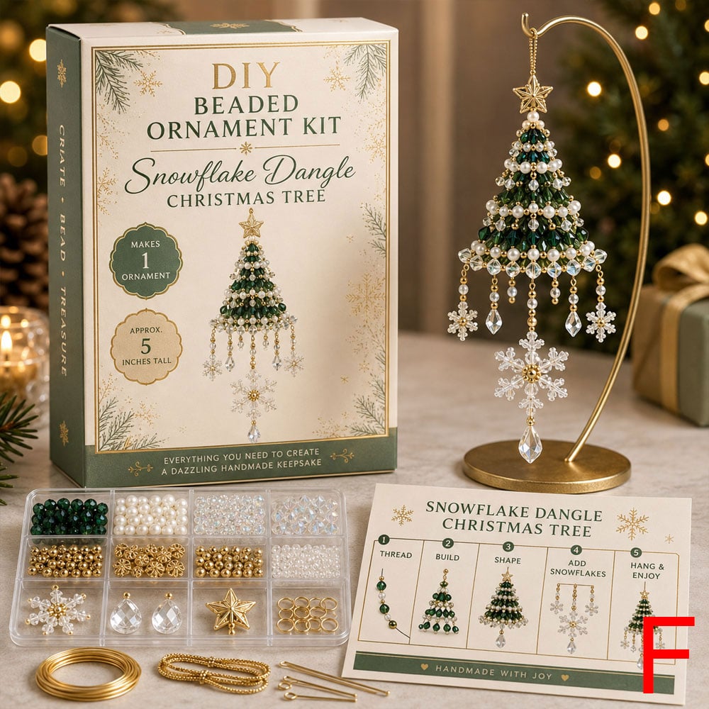 🎄 DIY Christmas Tree Beaded Ornament Kit