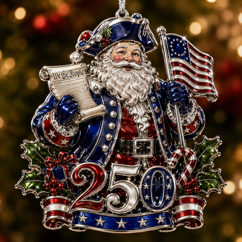 🇺🇸 America 250th Anniversary Christmas Ornament— A Patriotic Christmas to Remember (1776–2026) 🎄✨