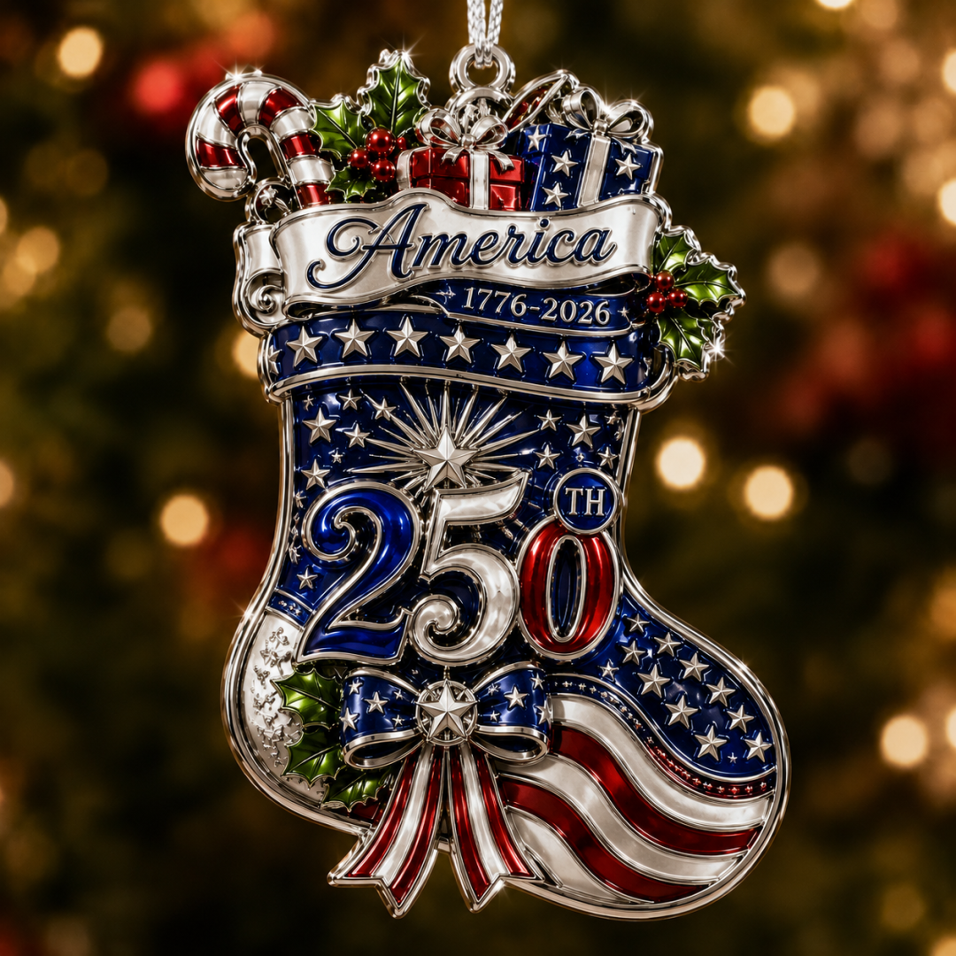 🇺🇸 America 250th Anniversary Christmas Ornament— A Patriotic Christmas to Remember (1776–2026) 🎄✨