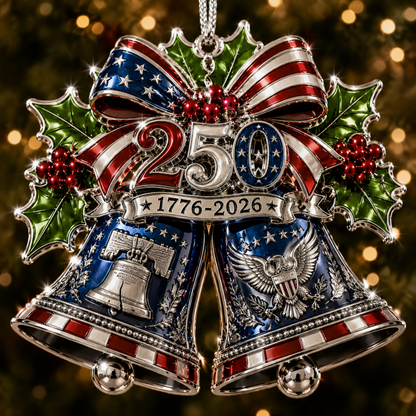 🇺🇸 America 250th Anniversary Christmas Ornament— A Patriotic Christmas to Remember (1776–2026) 🎄✨