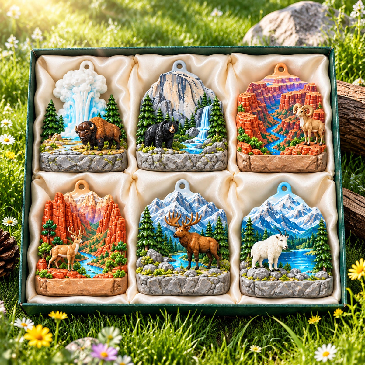 National Parks Acrylic Ornament Gift Set
