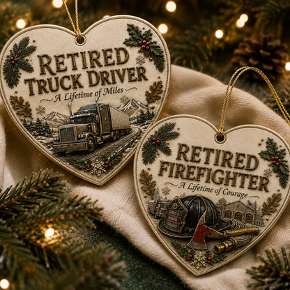 🎄 Retired Men's Careers Christmas Ornament – Honor A Lifetime Of Hard Work ⚒️✨