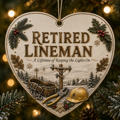 🎄 Retired Men's Careers Christmas Ornament – Honor A Lifetime Of Hard Work ⚒️✨